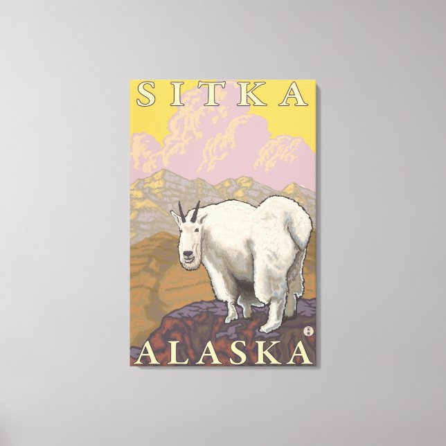 Lienzo Cabra de montaña - Sitka, Alaska (Anverso)