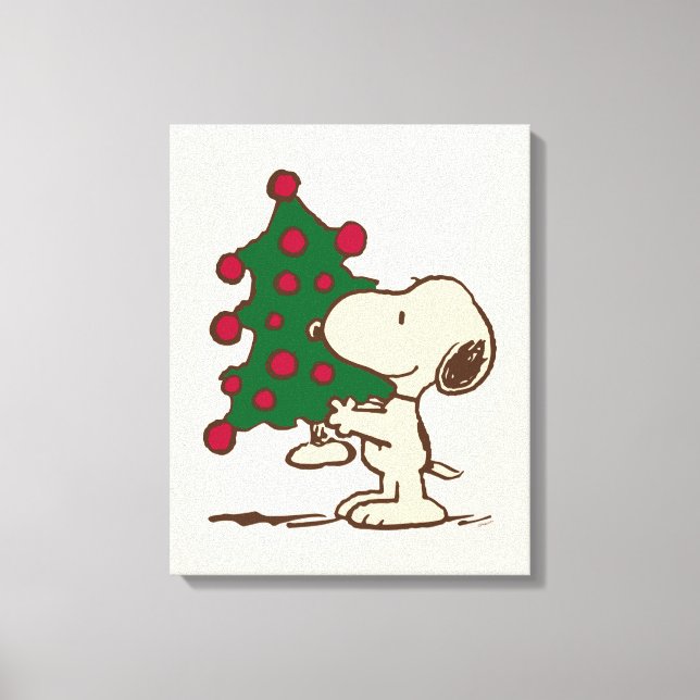 Lienzo Cacahuetes | Árbol de Navidad Snoopy (Anverso)