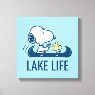Lienzo Cacahuetes   Canoa Snoopy & Woodstock