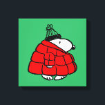 Lienzo Cacahuetes | Chaqueta Snoopy Red Puffer<br><div class="desc">Echa un vistazo a este divertido diseño de maní con Snoopy en su chaqueta roja de invierno.</div>