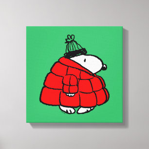 Lienzo Cacahuetes   Chaqueta Snoopy Red Puffer