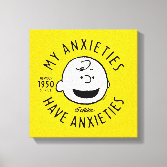 Lienzo Cacahuetes | Charlie Brown Nervous desde 1950 (Anverso)