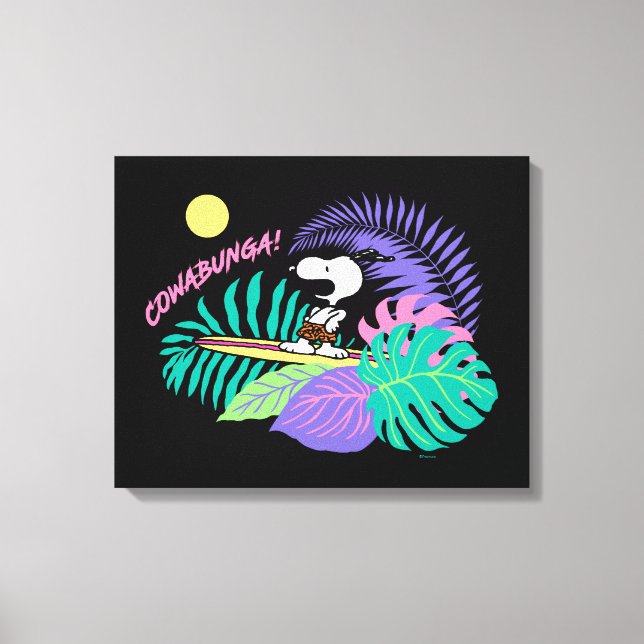 Lienzo Cacahuetes | Cowabunga Snoopy (Anverso)