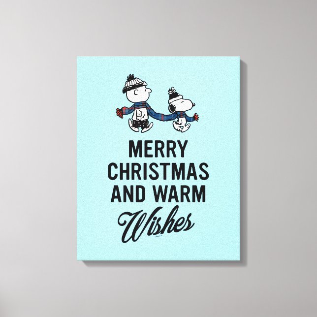Lienzo Cacahuetes | Feliz Navidad Snoopy y Charlie Brown (Anverso)