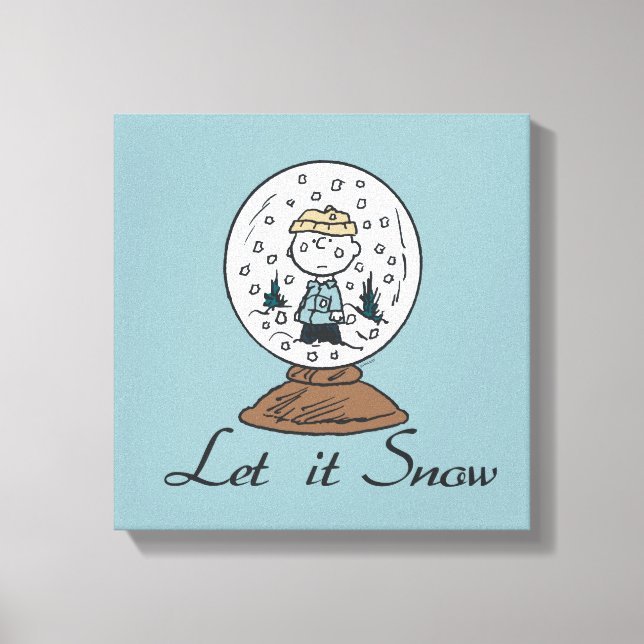Lienzo Cacahuetes | Globe de nieve Charlie Brown (Anverso)