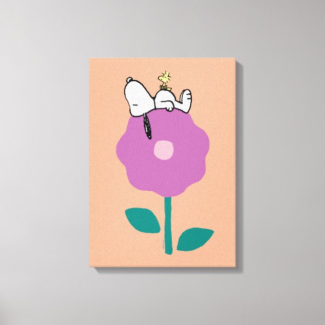 Lienzo Cacahuetes | Silbato de flor de Snoopy y Woodstock (Anverso)