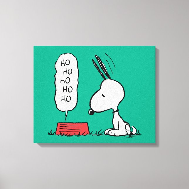 Lienzo Cacahuetes | Snoopy Ho Ho Ho Ho Ho Food Dish (Anverso)