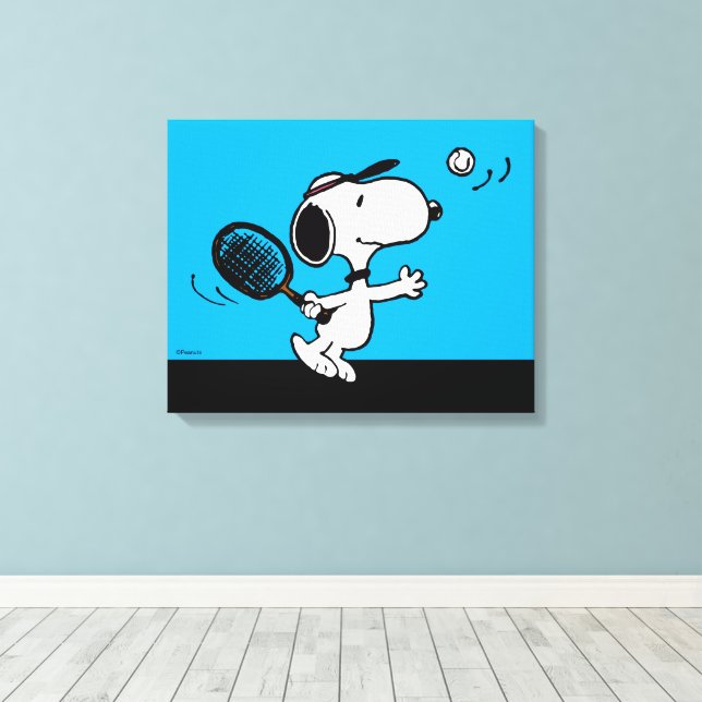 Lienzo Cacahuetes | Snoopy Juega Al Tenis (Insitu (piso de madera))