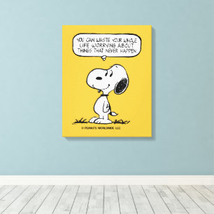 Lienzo Cacahuetes   Snoopy, no puedes aguantar toda tu vi