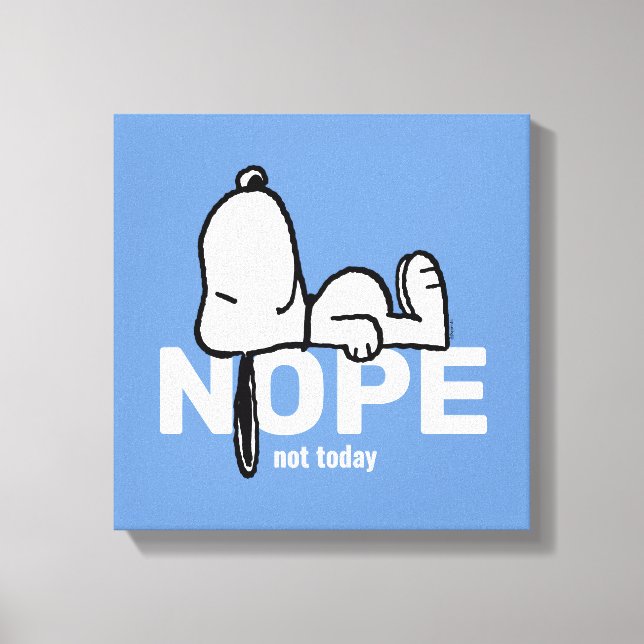 Lienzo Cacahuetes | Snoopy Not Today (Anverso)