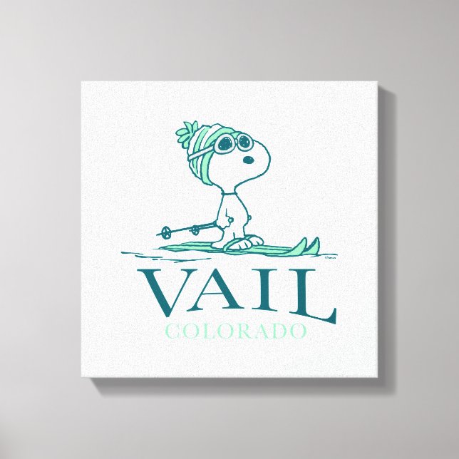 Lienzo Cacahuetes | Snoopy Vail Colorado (Anverso)