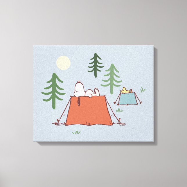 Lienzo Cacahuetes | Snoopy & Woodstock | Añadir su nombre (Anverso)