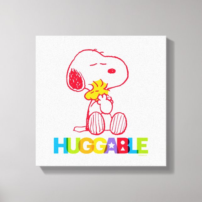 Lienzo Cacahuetes | Snoopy & Woodstock Huggable (Anverso)
