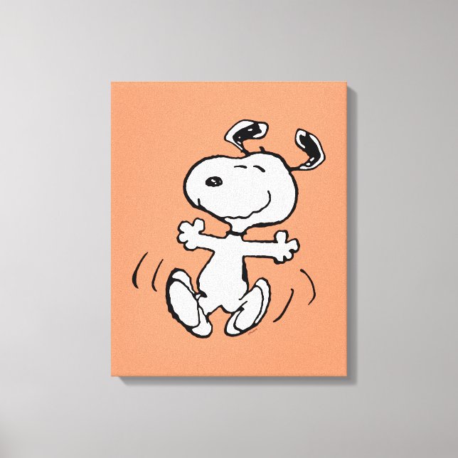 Lienzo Cacahuetes | Un baile feliz Snoopy (Anverso)