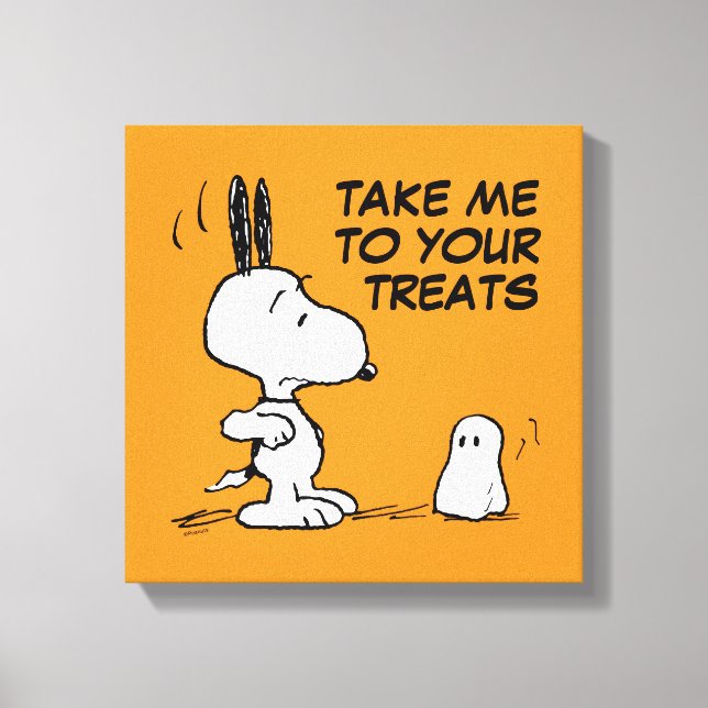 Lienzo Cacahuetes | Woodstock Scares Snoopy (Anverso)