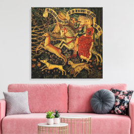Lienzo Cacería de amor al renacimiento medieval alemán vi