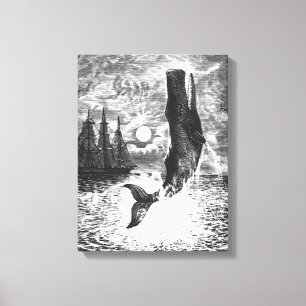 Lienzo Cachalote saltando, Animales de la vida marina ant