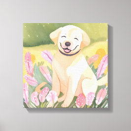 Lienzo Cachorro de Labrador Retriever | Lab Perro Agua Bo