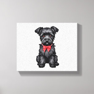 Lienzo Cachorro Schnauzer miniatura