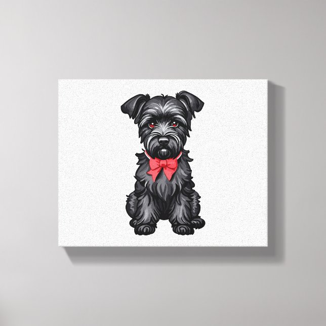 Lienzo Cachorro Schnauzer miniatura (Anverso)