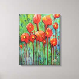 Lienzo Cachorros en primavera