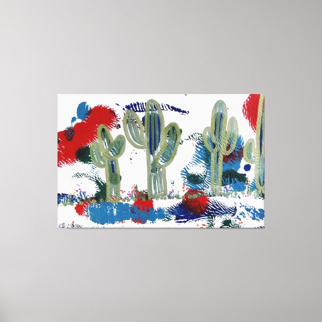 Lienzo Cacti Dice Hola, Canvas Stretched (Anverso)