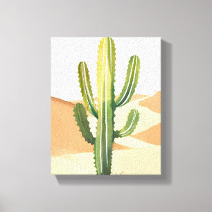 Lienzo Cactus del Desierto   Cactus Verdes Acuarela