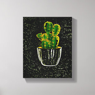 Lienzo Cactus dibujado