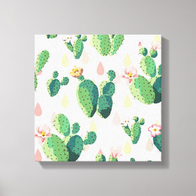 Lienzo Cactus Flowers (Anverso)