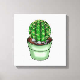 Lienzo Cactus Succulent dibujado a mano