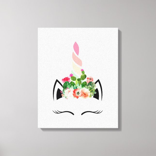 Lienzo Cactus Unicorn Canvas (Anverso)