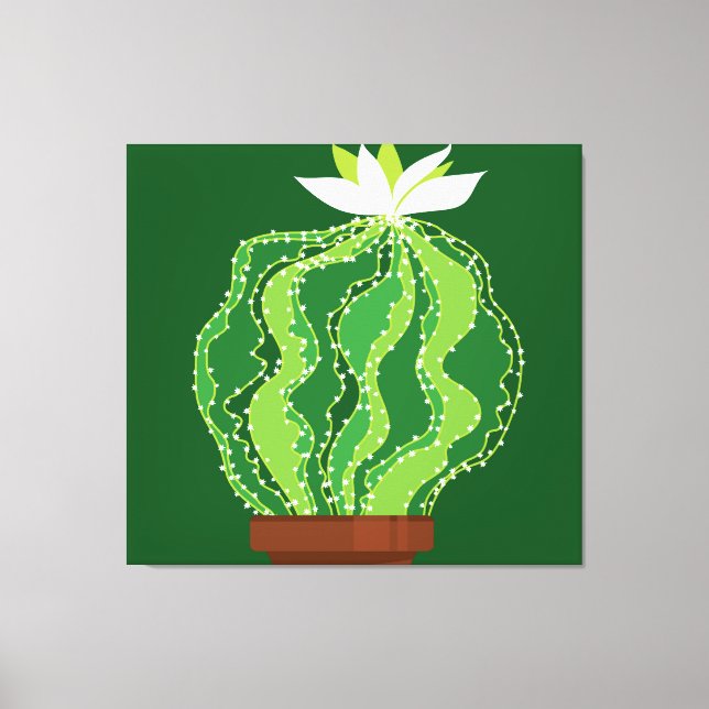 Lienzo Cactus verde: motivo natural abstracto. (Anverso)