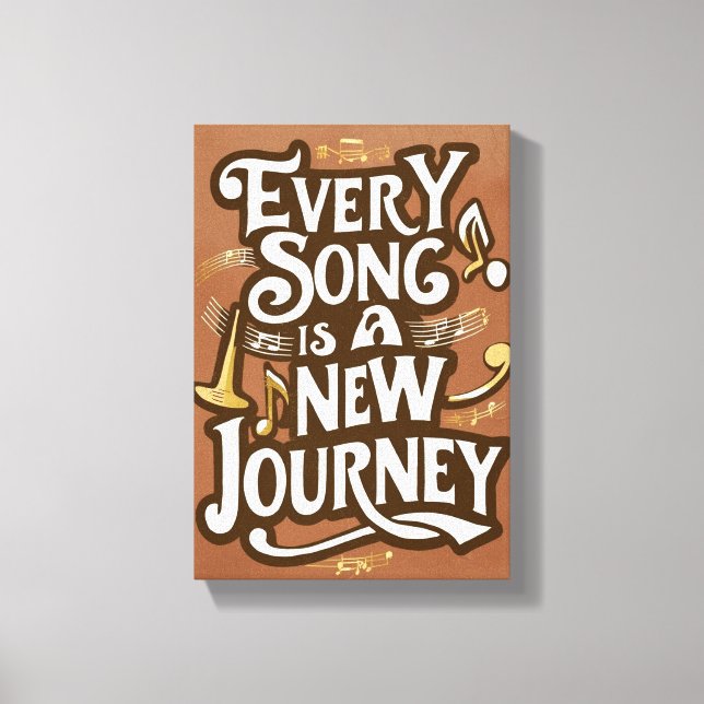 Lienzo Cada canción es una nueva opción 2 (Anverso)