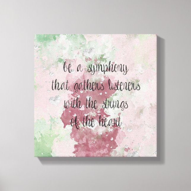 Lienzo Cadenas de la acuarela del corazón (Anverso)