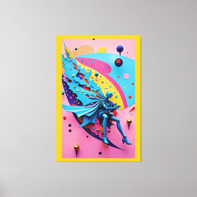 Lienzo Cae el nuevo ángel de ola - Ken Gage Art (Anverso)