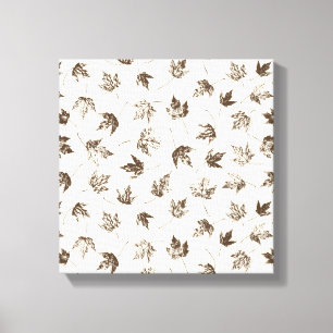 Lienzo Caer hojas de arce en crema - patrón sin costura.