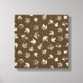 Lienzo Caer hojas de arce sobre marrón - sin costuras.