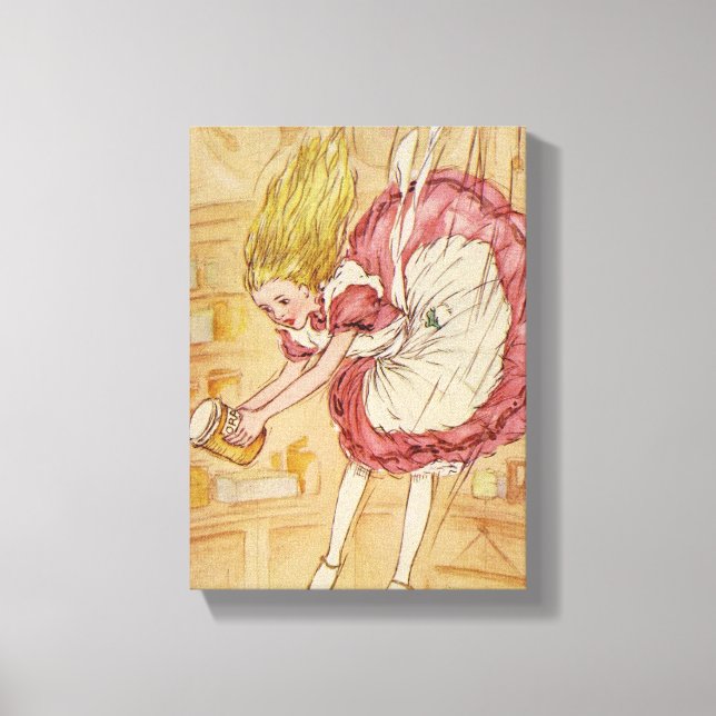 Lienzo Caer por el agujero de conejo (Anverso)