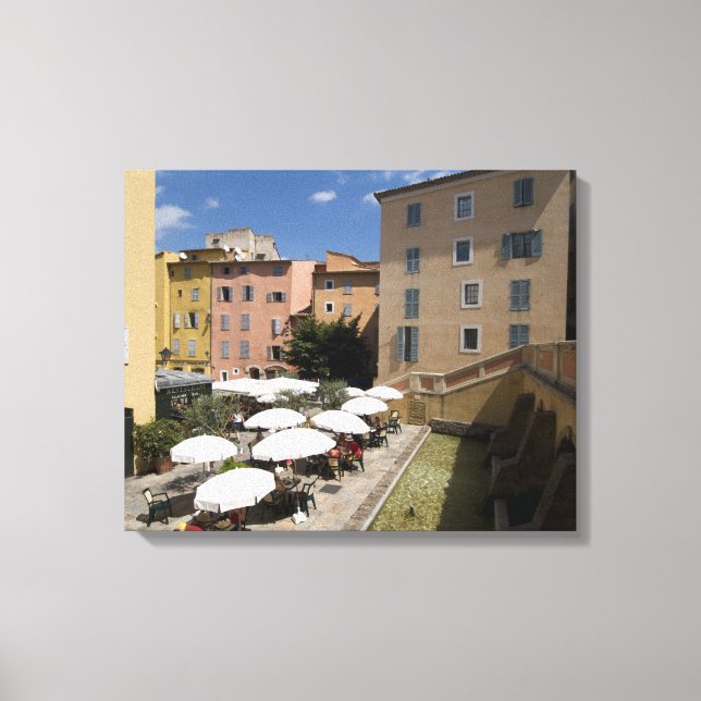 Lienzo Café al aire libre, Place de l'Eveche, Grasse, (Anverso)