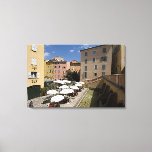 Lienzo Café al aire libre, Place de l'Eveche, Grasse,