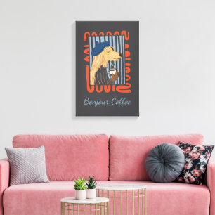 Lienzo Café Bonjour
