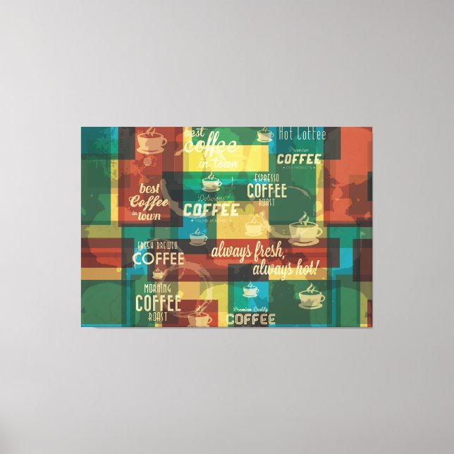 Lienzo Café caliente (Anverso)