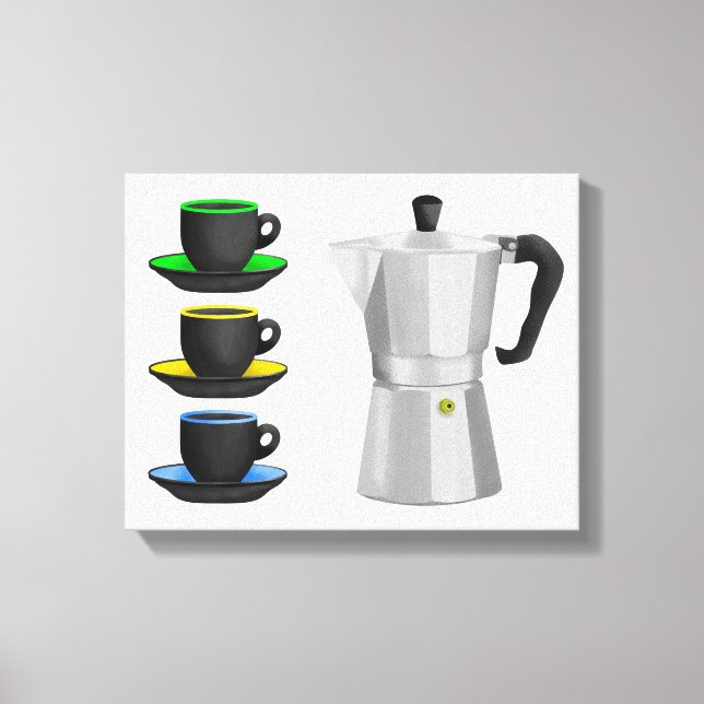 Lienzo Café de Espresso Italiano (Anverso)