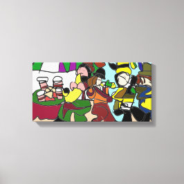 Lienzo Café de otoño de jazz