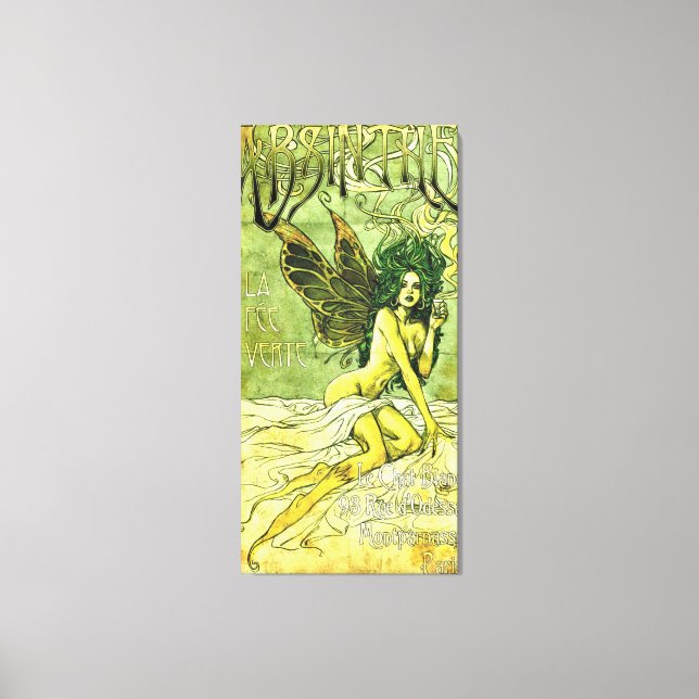 Lienzo Café francés Poster c1885 (Anverso)