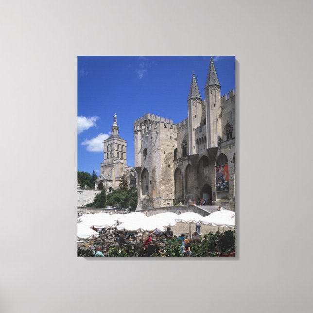 Lienzo Café, Le Palais des Papes, Avignon, Vaucluse, (Anverso)