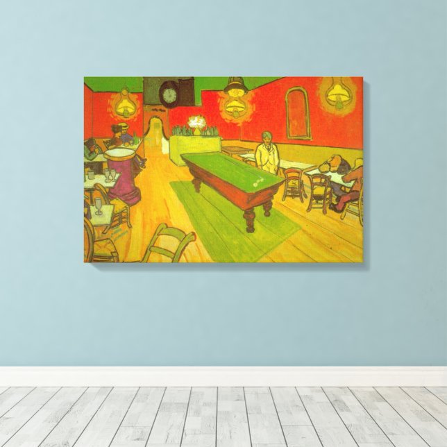 Lienzo Café Nocturno de Vincent van Gogh (Insitu (piso de madera))