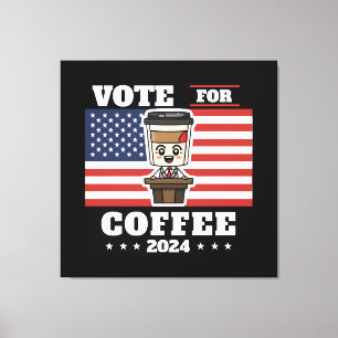 Lienzo Café para presidente, vota por café