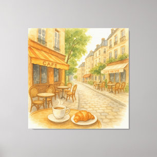 Lienzo Café parisino mañana