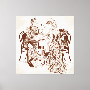 Lienzo café y amor